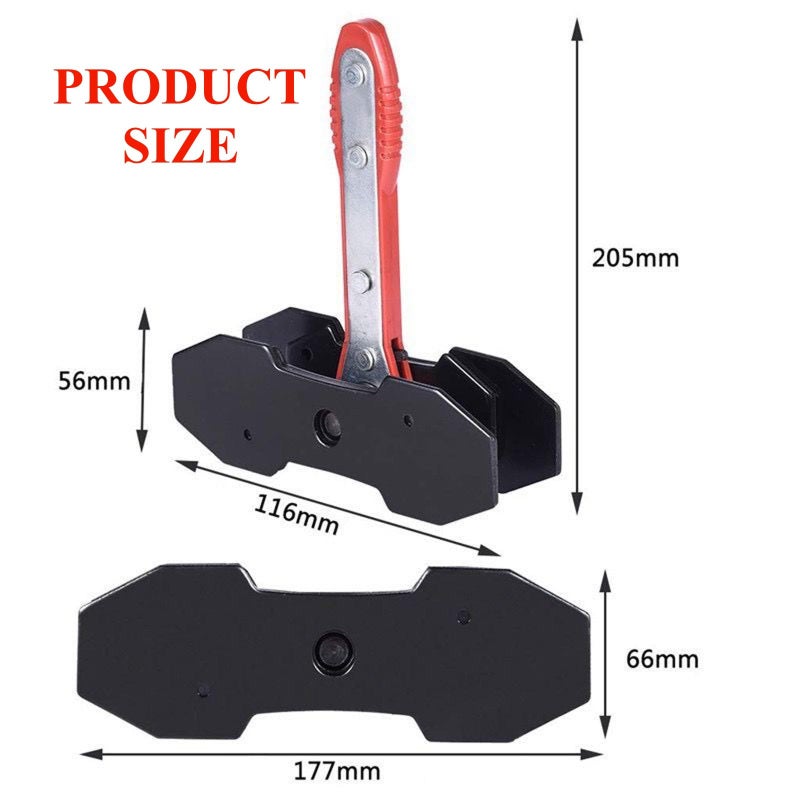 TUTOOLS Brake Caliper Press, Caliper Piston Spreader, Brake Tools,Brake Caliper Piston, Brake Caliper Press Ratchet with 2 Extra pcs Steel Plates, Red - Image 2